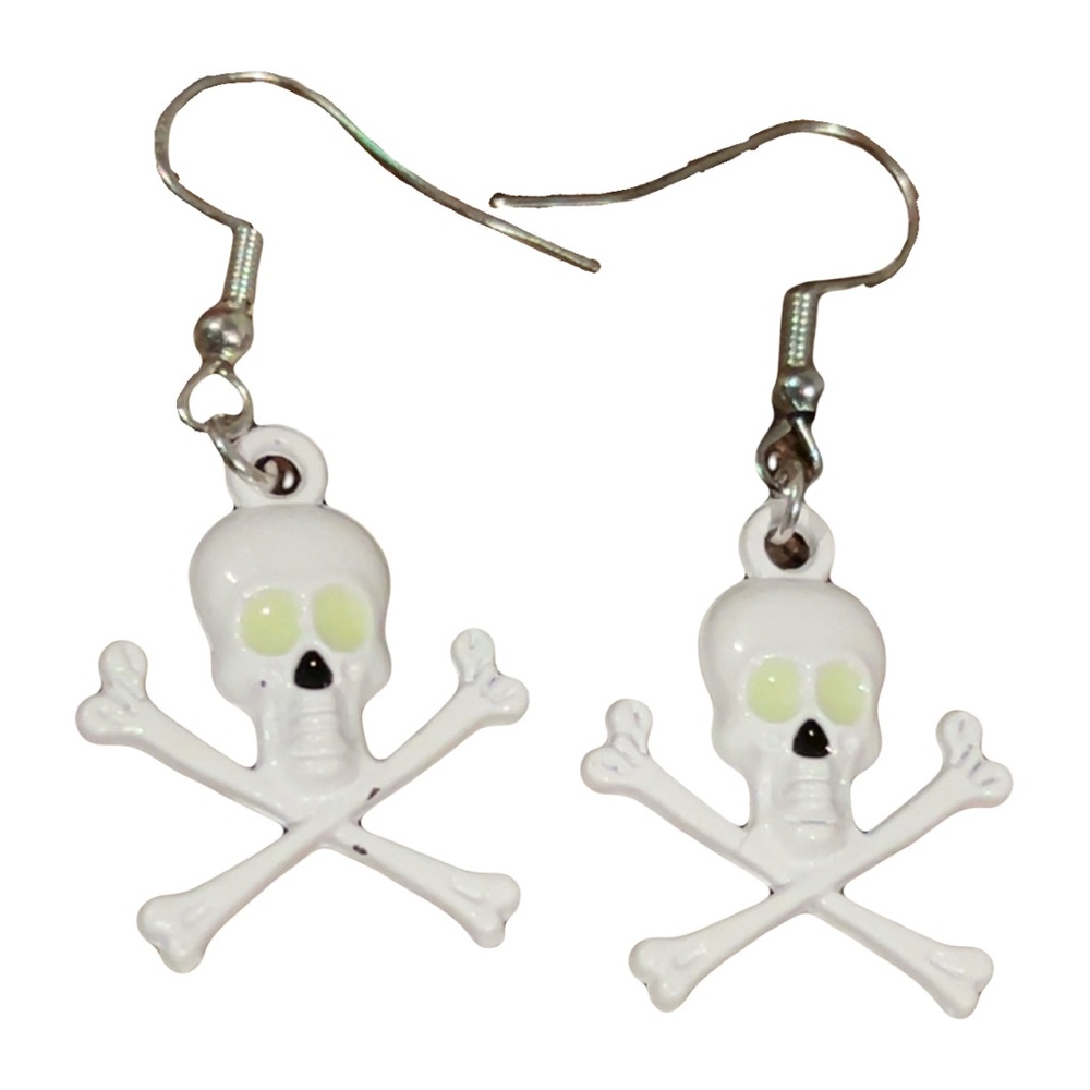 🔵Handmade Skull and Crossbones Earrings